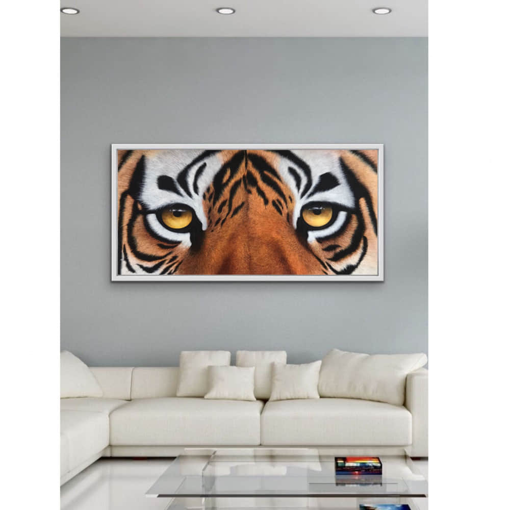 Eyes Of Bengal Tiger Canvas Painting - photo