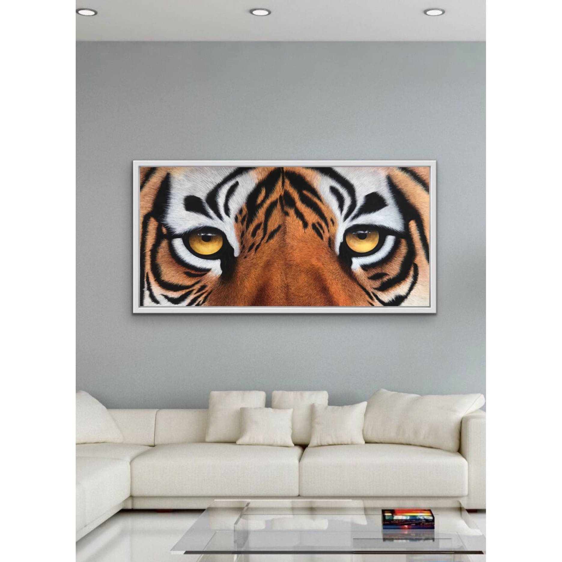 Eyes Of Bengal Tiger Canvas Painting