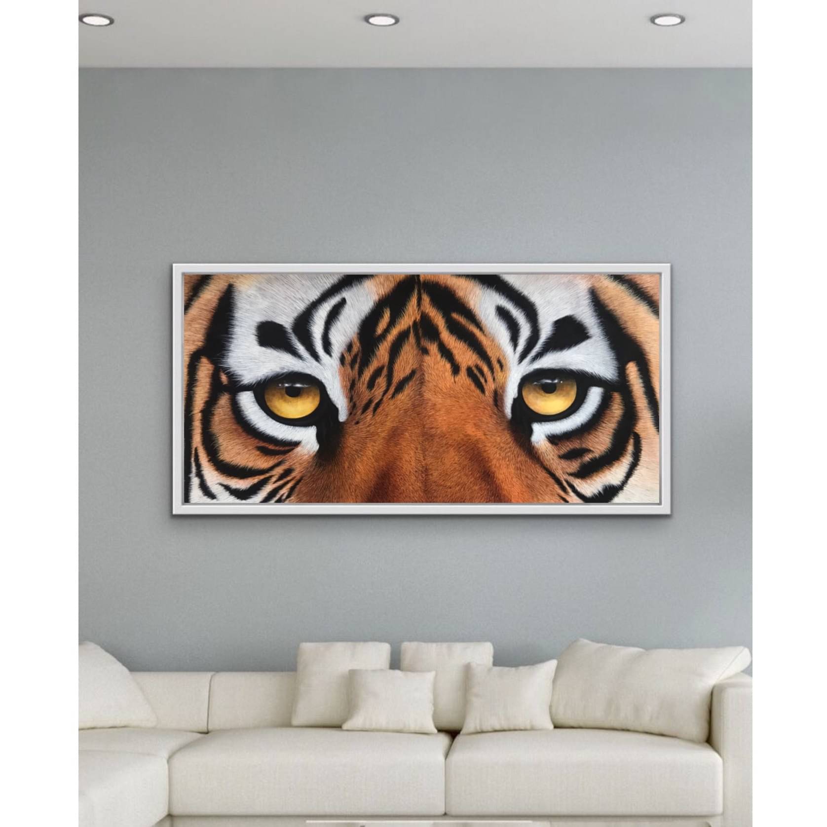 Eyes Of Bengal Tiger Canvas Painting