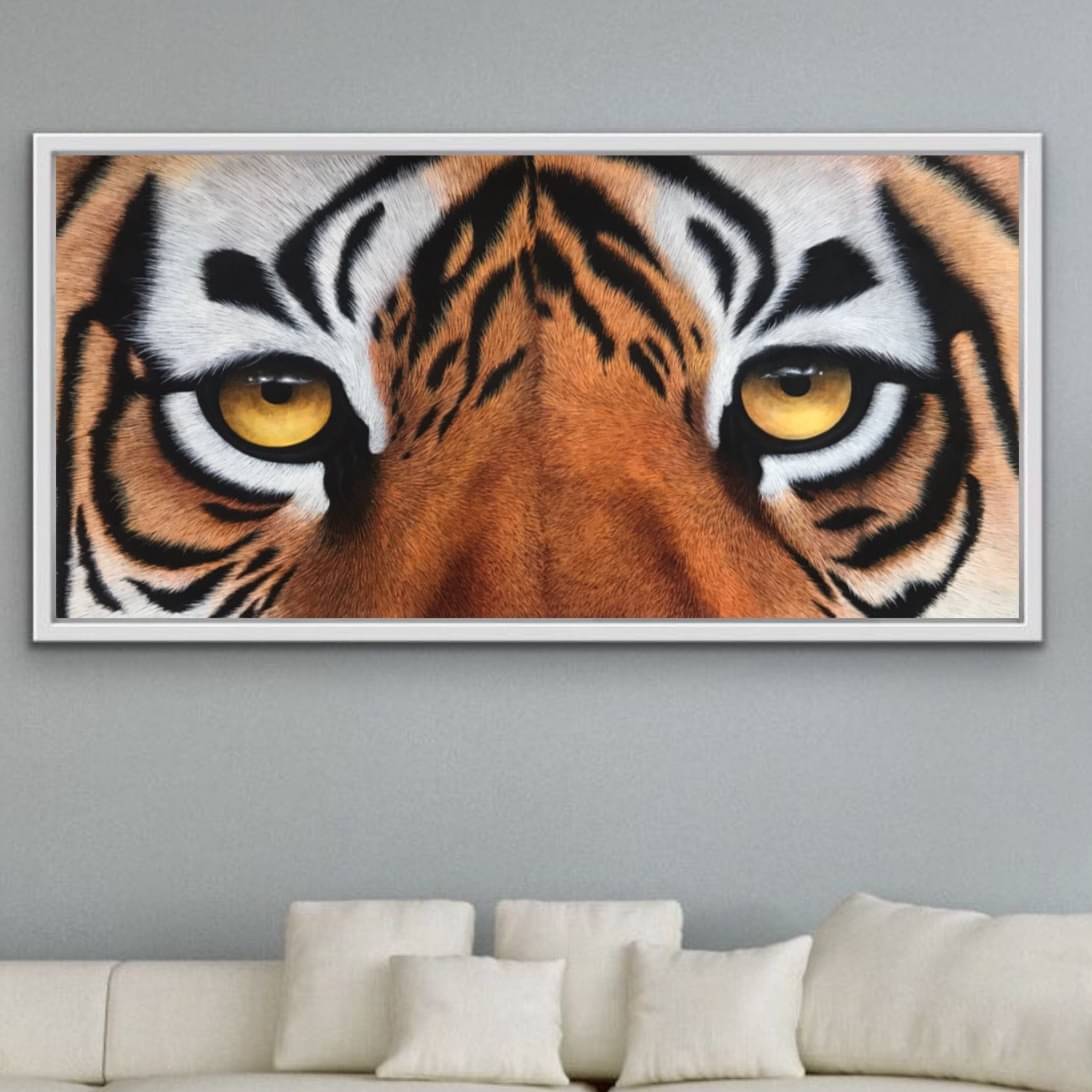Eyes Of Bengal Tiger Canvas Painting