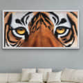 Eyes Of Bengal Tiger Canvas Painting - rear_view