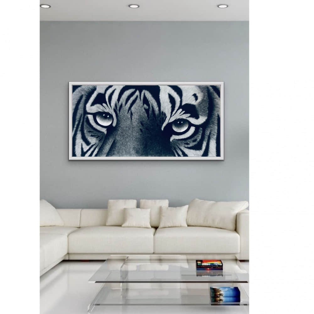 Eye of Bengal Tiger Wall Painting - photo