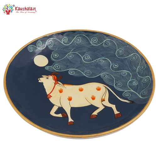 Hand Painted Ceramic Wall Plate : Pichwai