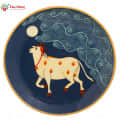 Hand Painted Ceramic Wall Plate : Pichwai - left_view