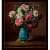 Flower Pot Realistic Art Wall Painting - top_view
