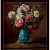 Flower Pot Realistic Art Wall Painting - rear_view