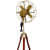 Vintage Style Brass Antique Floor Fan - rear_view