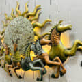 Sun Running Horse Wall Art with LED Light - right_view