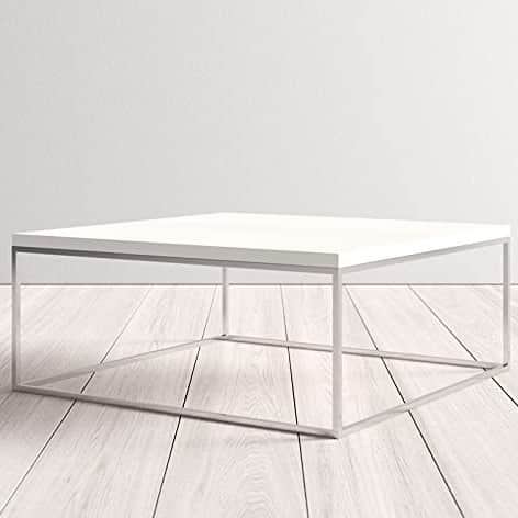 Sapa Coffee Table in Metal Silver Color (Chrome Finish) with wooden top - top_view