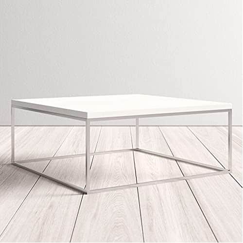 Sapa Coffee Table in Metal Silver Color (Chrome Finish) with wooden top - left_view