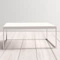 Sapa Coffee Table in Metal Silver Color (Chrome Finish) with wooden top - bottom_view