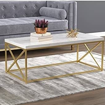 Metal frame Cross Legs  Center Table