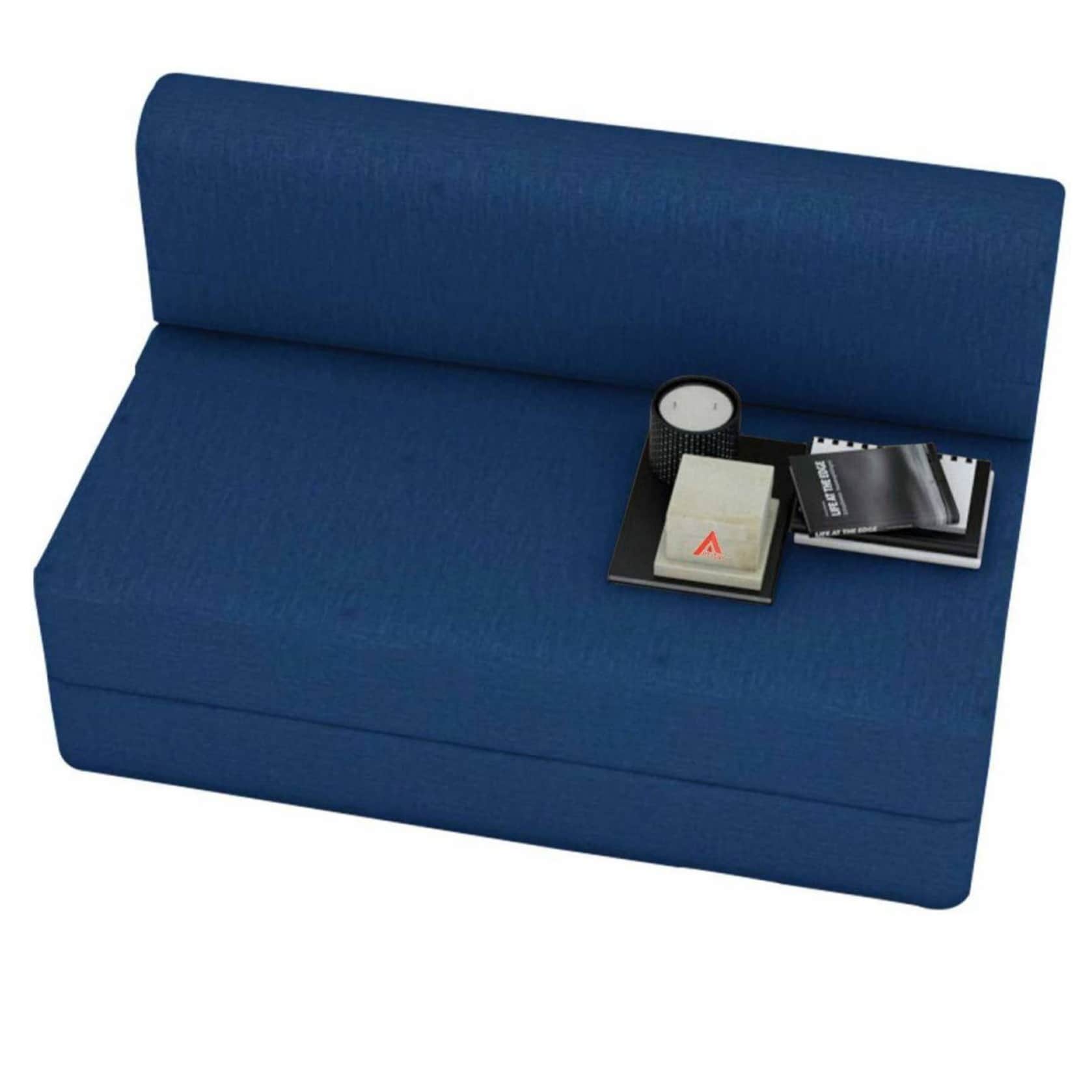 Dublin Navy Blue Sofa Cum Bed - top_view