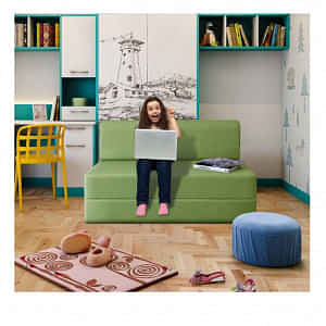 Dublin Light Green Sofa Cum Bed - photo