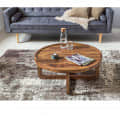 Warren Sheesham Wood Curved Coffee Table - front_view