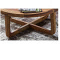 Warren Sheesham Wood Curved Coffee Table - top_view
