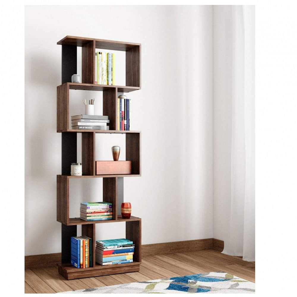 Lisa Engineered Wood Open Book Shelf (5 Shelf) - photo