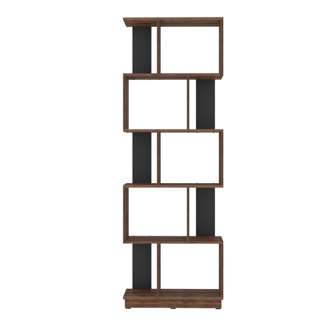 Lisa Engineered Wood Open Book Shelf (5 Shelf)