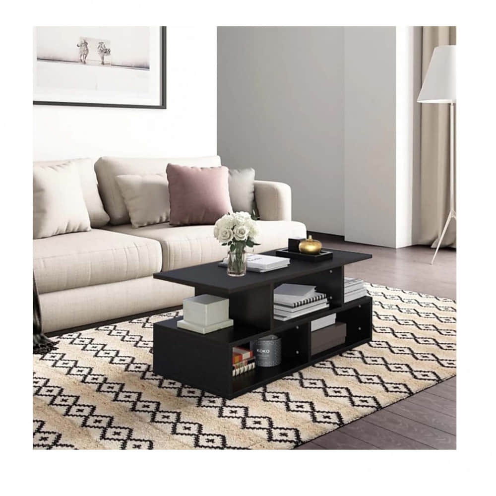 Engineered Wood Cube Coffee Table - photo