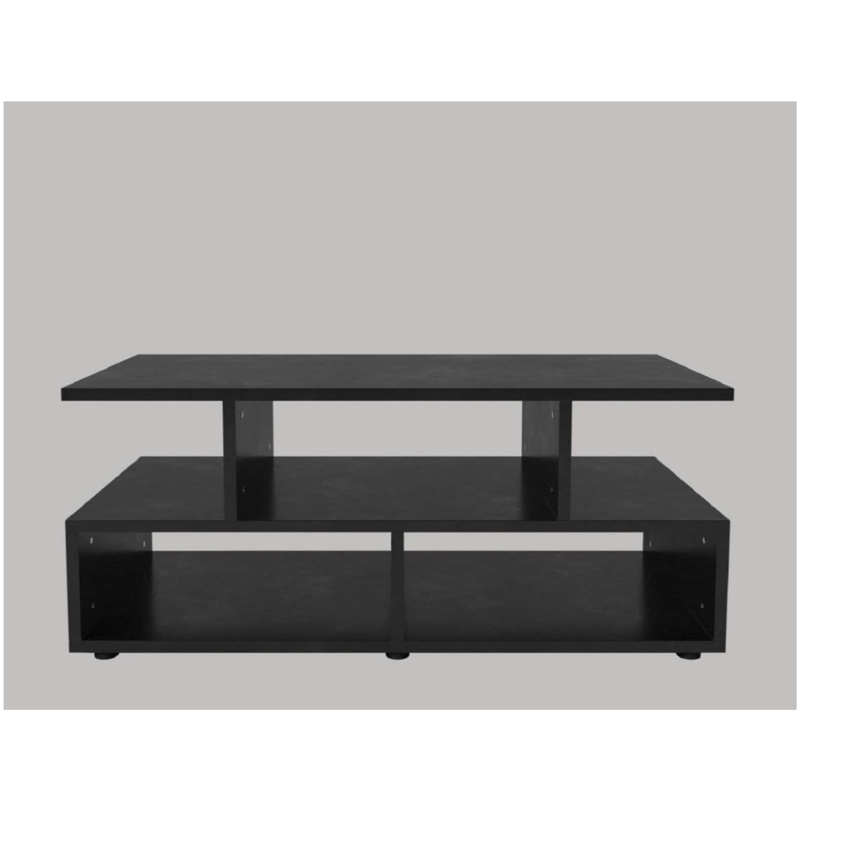 Engineered Wood Cube Coffee Table - top_view