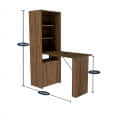 Foldable Study Desk / Office Table with Cabinet - rear_view