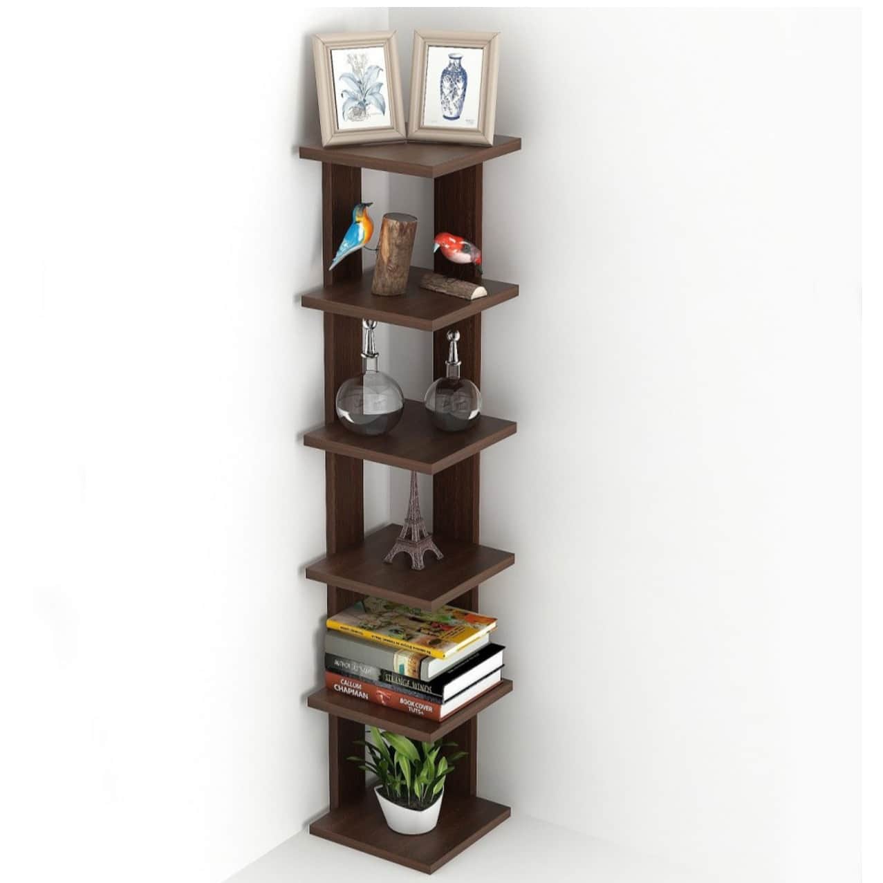 Engineered Wood Semi-Open Book Shelf