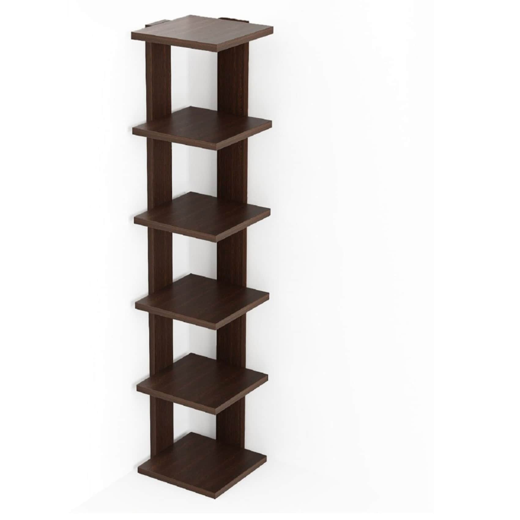 Engineered Wood Semi-Open Book Shelf - front_view