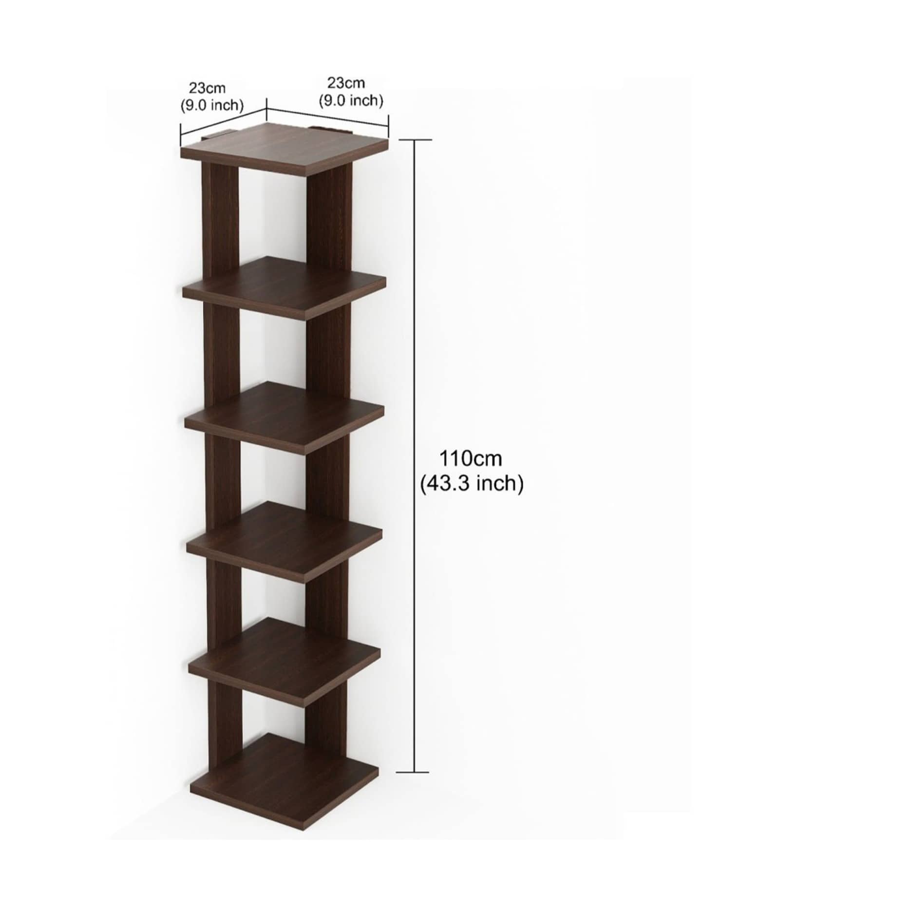 Engineered Wood Semi-Open Book Shelf