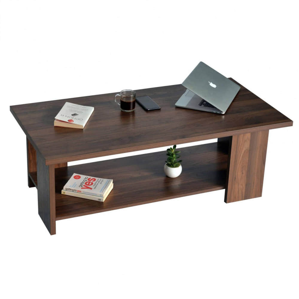 Low Height Coffee Table (Brown) - photo