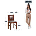 Solid Wood Dining Chairs With Cushions (Pair of 2) - top_view