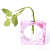Flower Pot/VASE with Test Tube (Pink/White ) - photo
