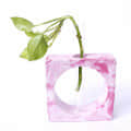 Flower Pot/VASE with Test Tube (Pink/White ) - front_view