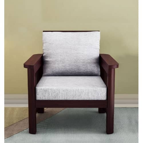 Alkaline Teakwood 3+1+1 wooden sofa