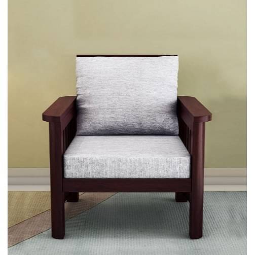 Alkaline Teakwood 3+1+1 wooden sofa