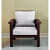 Alkaline Teakwood 3+1+1 wooden sofa - front_view