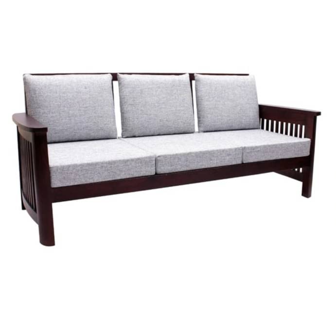 Alkaline Teakwood 3+1+1 wooden sofa