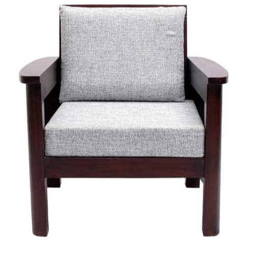 Alkaline Teakwood 3+1+1 wooden sofa
