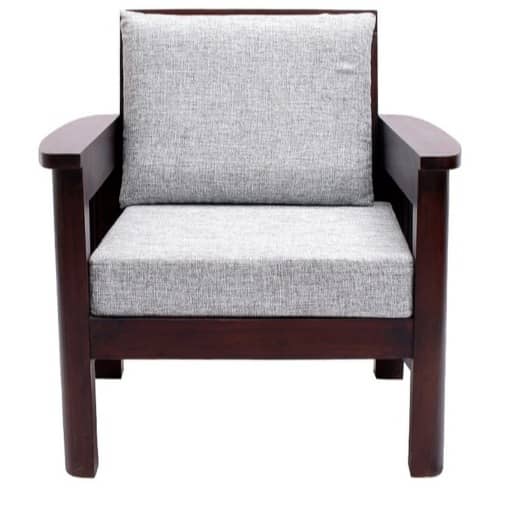 Alkaline Teakwood 3+1+1 wooden sofa