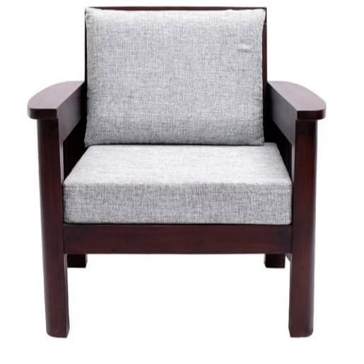 Alkaline Teakwood 3+1+1 wooden sofa