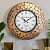 Wooden Metallic Designer Coin Wall Clock - rear_view