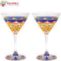 Hand Painted Cocktail/Mocktail glasses (Set of 2) - photo