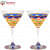 Hand Painted Cocktail/Mocktail glasses (Set of 2) - photo