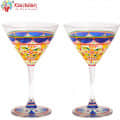 Hand Painted Cocktail/Mocktail glasses (Set of 2) - left_view