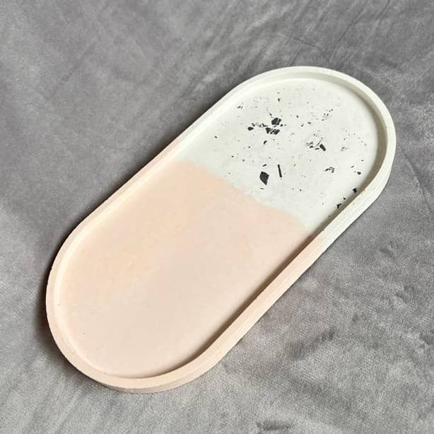 Oval Trinket Terrazzo Chips Tray