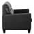 Leatherette Sofa Set 3 + 2 (Black) - rear_view