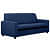 Modern 5 Seater Fabric Sofa - front_view