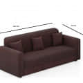 Viva Sofa Set (3+1+1) Seater in Brown Colour - front_view
