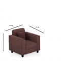 Viva Sofa Set (3+1+1) Seater in Brown Colour - top_view
