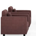 Viva Sofa Set (3+1+1) Seater in Brown Colour - rear_view