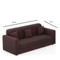 Viva Sofa Set (3+1+1) Seater in Brown Colour - right_view